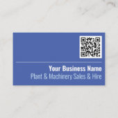 プラントおよび機械の販売および雇用QRコード 名刺 (裏面)