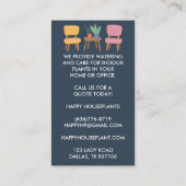 プラントシッター観葉植物の散水ハウスセッチン 名刺 (裏面)