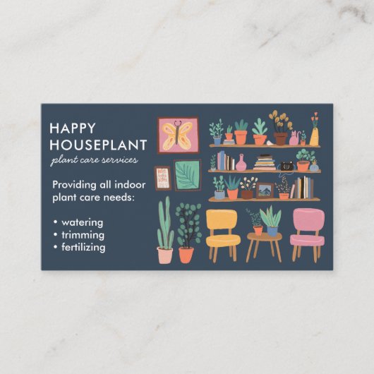 プラントシッター観葉植物の散水ハウスセッチン 名刺 (正面)