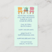 プラントシッター観葉植物の散水ハウスセッチン 名刺 (裏面)
