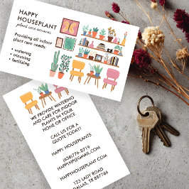 プラントシッター観葉植物の散水ハウスセッチン 名刺