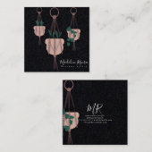 プラントシッター·マカルム·アぶら下がったーティストの植物 スクエア名刺 (正面/裏面)