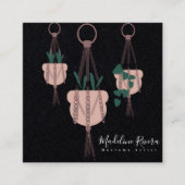 プラントシッター·マカルム·アぶら下がったーティストの植物 スクエア名刺 (正面)