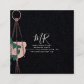 プラントシッター·マカルム·アぶら下がったーティストの植物 スクエア名刺 (裏面)