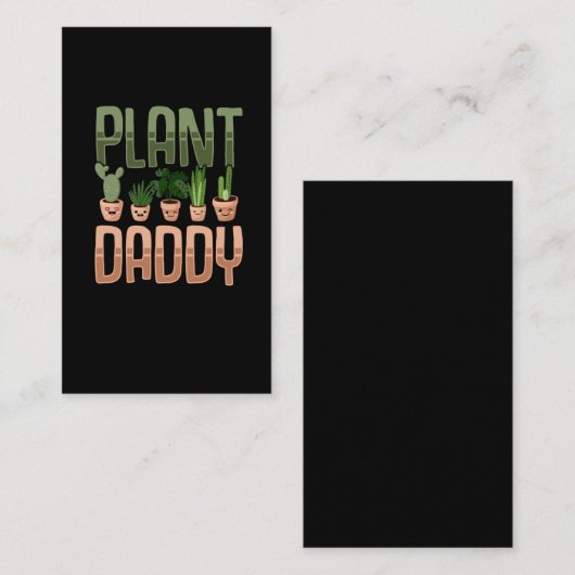 プラントダディかわいいガーデニングパパガーデナーファザー 名刺 (正面/裏面)