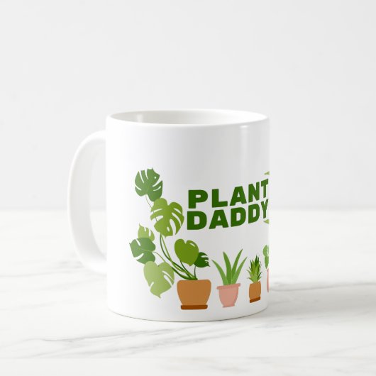 プラントダディーマグ |植物愛好家のための植物の贈り物 コーヒーマグカップ (正面左)