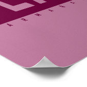 プラントバイアスピンク迷彩柄ポップ・アートのアートチキンポスター ポスター (角)