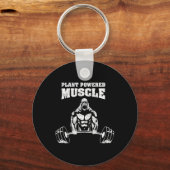 プラントパワーマッスルビーガンパワーボディビルジム キーホルダー (正面)
