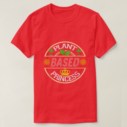プラントベースのプリンセスベジタリアン Tシャツ (デザイン正面)