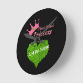 プラントベースの壁時計パーソナライズされたビーガンギフト ラウンド壁時計 (傾斜)