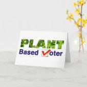 プラントベースの投票者 カード (黄色い花)