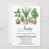 プラントホームスウィートホーム引っ越し祝いパーティーパーティー 招待状 (正面)
