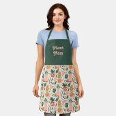 プラントママかわいいガーデニングギフト エプロン (着用した状態)