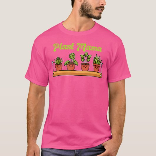 プラントママ 庭好き ガーデニング Tシャツ (正面)