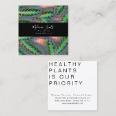 プラントマランタ祈りの言葉カラテアイラストレーション スクエア名刺 (正面/裏面)