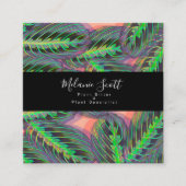 プラントマランタ祈りの言葉カラテアイラストレーション スクエア名刺 (正面)