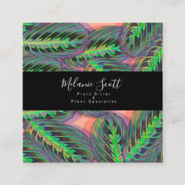 プラントマランタ祈りの言葉カラテアイラストレーション スクエア名刺