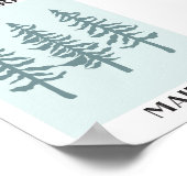 プラントマーケットメイングリーンパインツリーフォレスト ポスター (角)