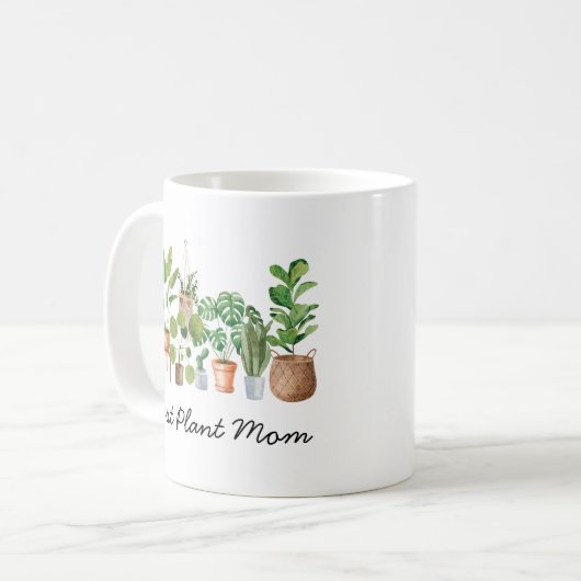 プラントマ最高のムウォーター色ハウスプラントガーデン引用文 コーヒーマグカップ (正面左)