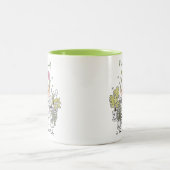 プラントレディは新しいキャットレディおもしろい/ ツートーンマグカップ (中央)