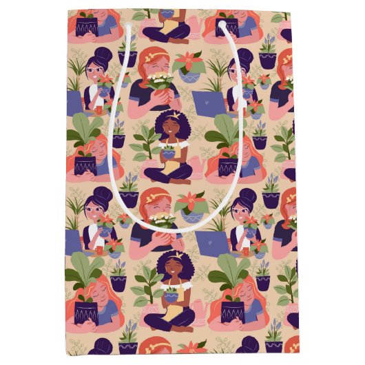 プラントレディーガーデニング抱き枕 ミディアムペーパーバッグ (正面)