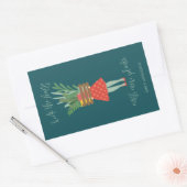 プラントレディークリスマス長方形ステッカー 長方形シール (封筒)