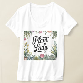 プラントレディーボタニカルフレームホワイトTシャツ Tシャツ