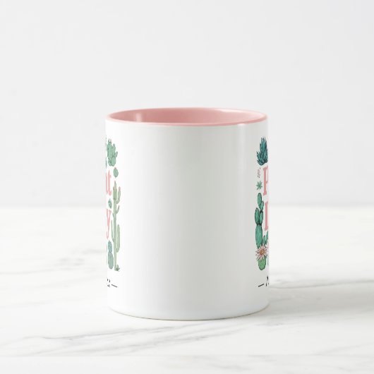 プラントレディ可愛パーソナライズされたい2トーンのコーヒーマグ マグカップ (中央)