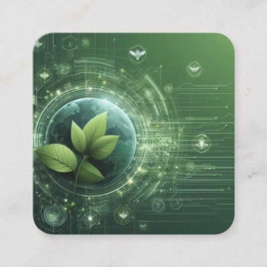 プラント技術 スクエア名刺 (正面)