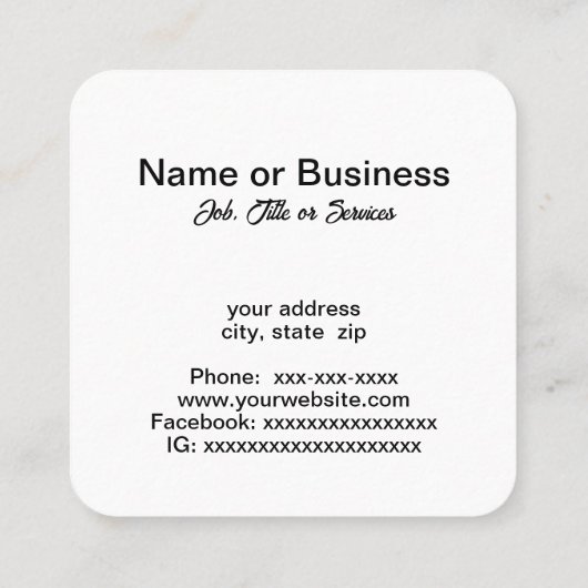 プラント技術 スクエア名刺 (裏面)