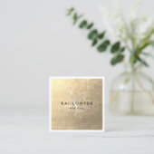 プラント葉金ゴールドスクエアビジネスカード スクエア名刺 (スタンド正面)