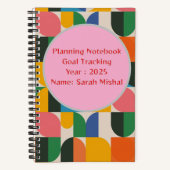 プランナーおよびゴール設定ノートブック | 整理整頓 ノートブック (正面)