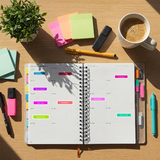 プランナーのスタンプ:勉強とスケジュール シール