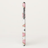 プランナーの女の子のピンクの金ゴールドの枕はパーソナライズに点を打ちます Case-Mate iPhoneケース (裏面/左)