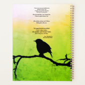 プランナーの森の詩的な鳥 プランナー手帳 (裏面)