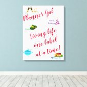 プランナーギャル – 生活1ラベルずつ！ キャンバスプリント (インサイチュ (ウッドフロア))