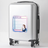 プランナーステッカー一覧へ冬のアニメのスクラップブック シール (スーツケース)