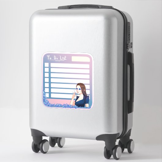 プランナーステッカー一覧へ冬のアニメのスクラップブック シール (スーツケース)