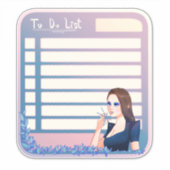 プランナーステッカー一覧へ冬のアニメのスクラップブック シール (正面)