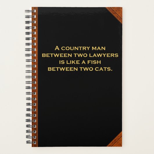 プランナーベンフランクリン引用文ヴィンテージスタイル プランナー手帳 (正面)