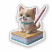 プランナーペットのシール：かわいい猫と犬のタスクトラッカー シール (正面)