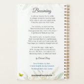 プランナー感動的ホワイトリリーイエローバタフライ プランナー手帳 (裏面)