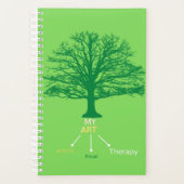 プランナー週間/月単位、緑 プランナー手帳 (正面)