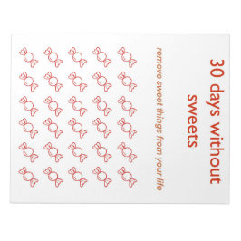 プランナー30日（砂糖なし） ノートパッド