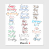 プランナー/カレンダーの単語の混在 シール (シート)