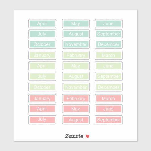 プランナー ステッカー シート 月 パステル レインボー かわいい シール (シート)