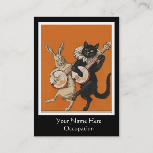 プランナー/バンジョープレーヤー/音楽の先生カードをパーティを楽しんで下さい 名刺 (正面)