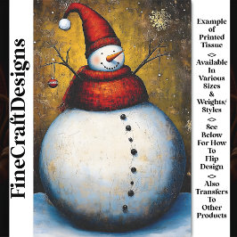 プランプラウンドハッピーすてき雪だるまBA7デクページ 薄葉紙