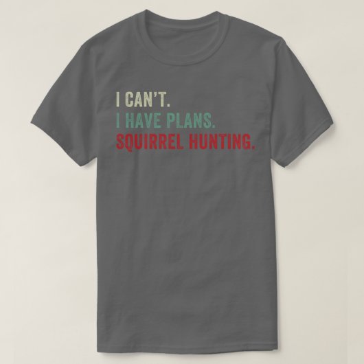 プランリス狩りリスおもしろいア Tシャツ (デザイン正面)