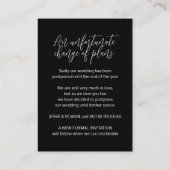 プラン白黒ハートの結婚更新がキャンセル エンクロージャーカード (裏面)